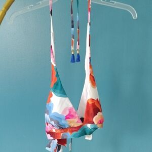 Colorful Floral Bikini Top